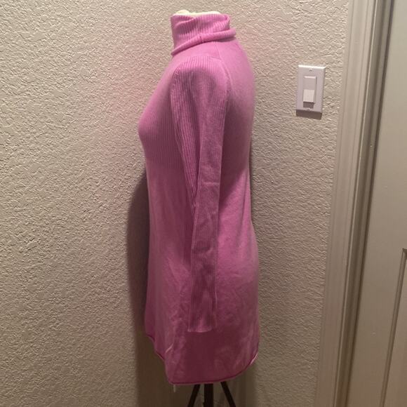 Isaac Mizrahi Women’s Lilac Purple Turtleneck Sweater/Dress Ribbed Cashmere Sz S - Picture 2 of 13